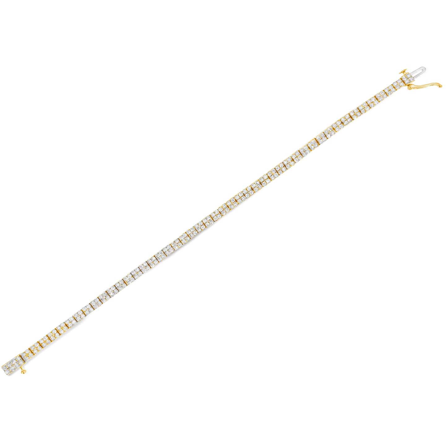 14K Yellow Gold Plated .925 Sterling Silver 3.0 Cttw Diamond Link Bracelet (K-L Color, I2-I3 Clarity) - 7.25" Bids.com