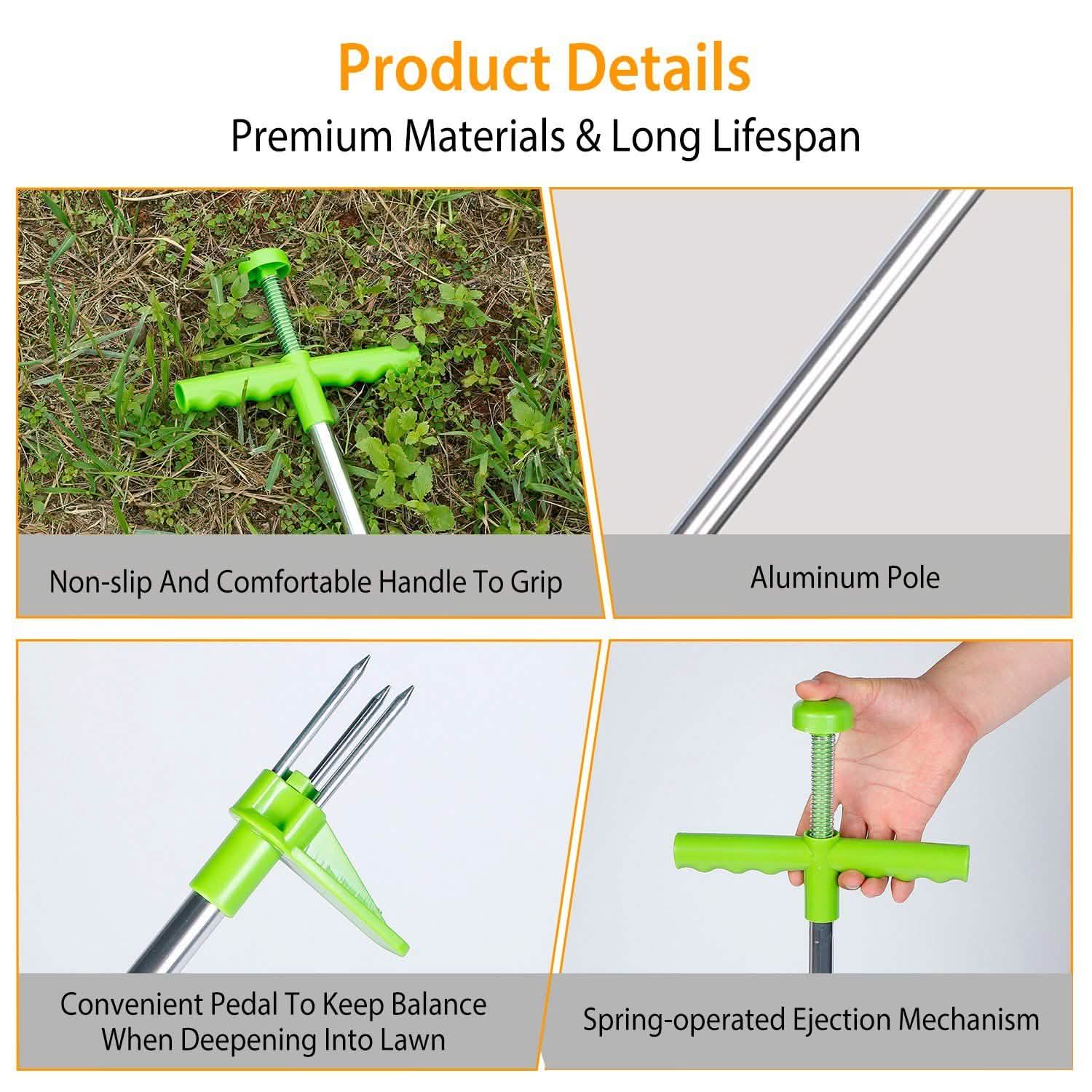 38.98" Weed Puller Twister Stand Up Root Removal DailySale