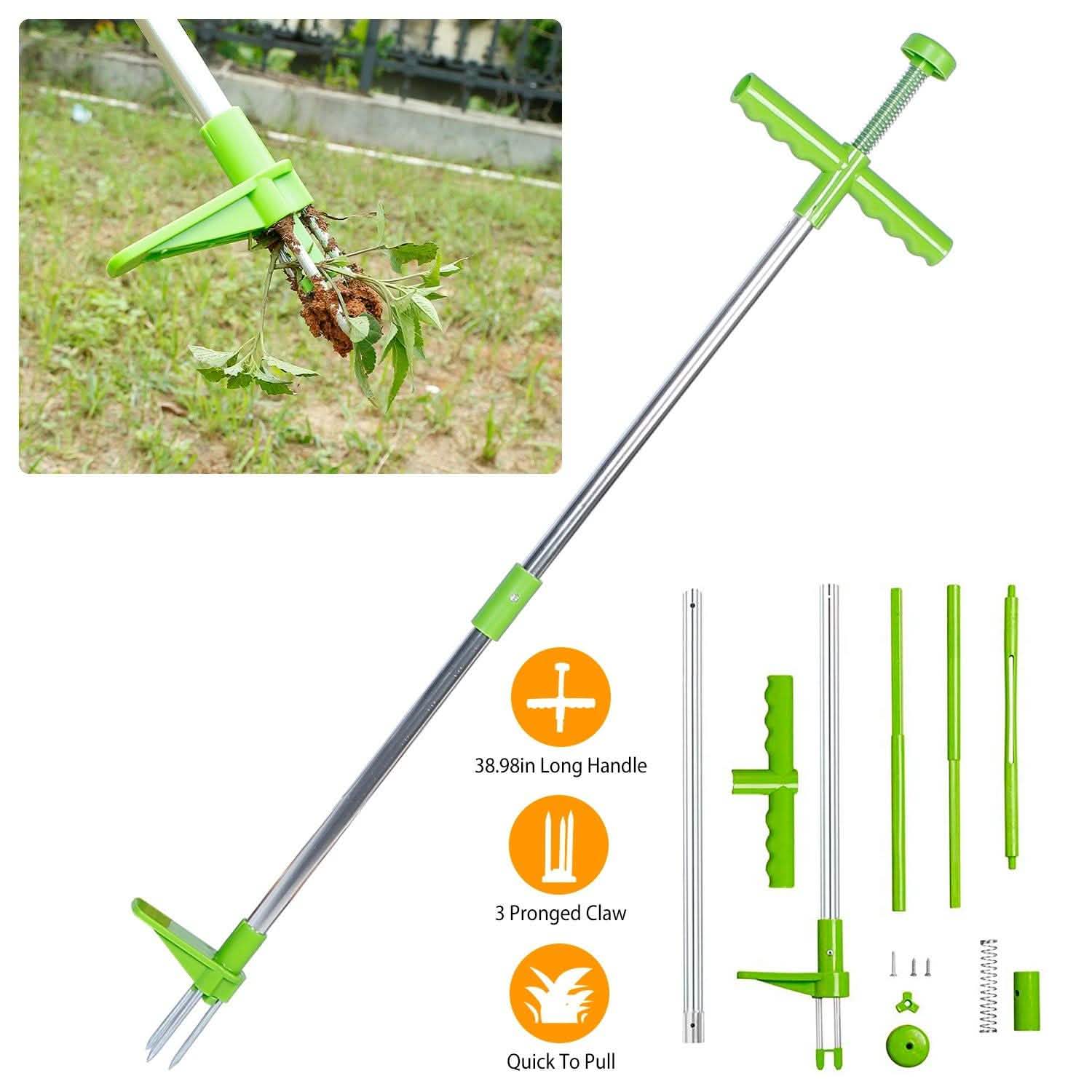 38.98" Weed Puller Twister Stand Up Root Removal DailySale