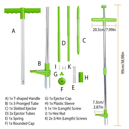 38.98" Weed Puller Twister Stand Up Root Removal DailySale