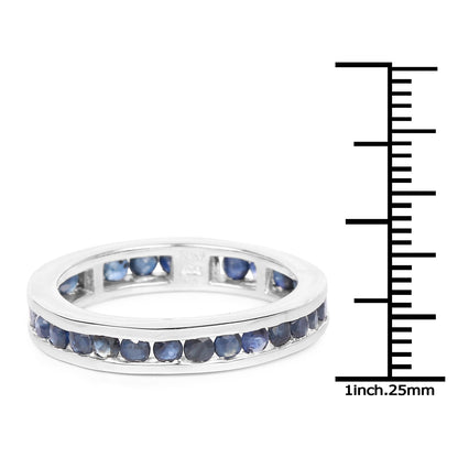 2.00 Carat Genuine Blue Sapphire .925 Sterling Silver Ring Bids.com