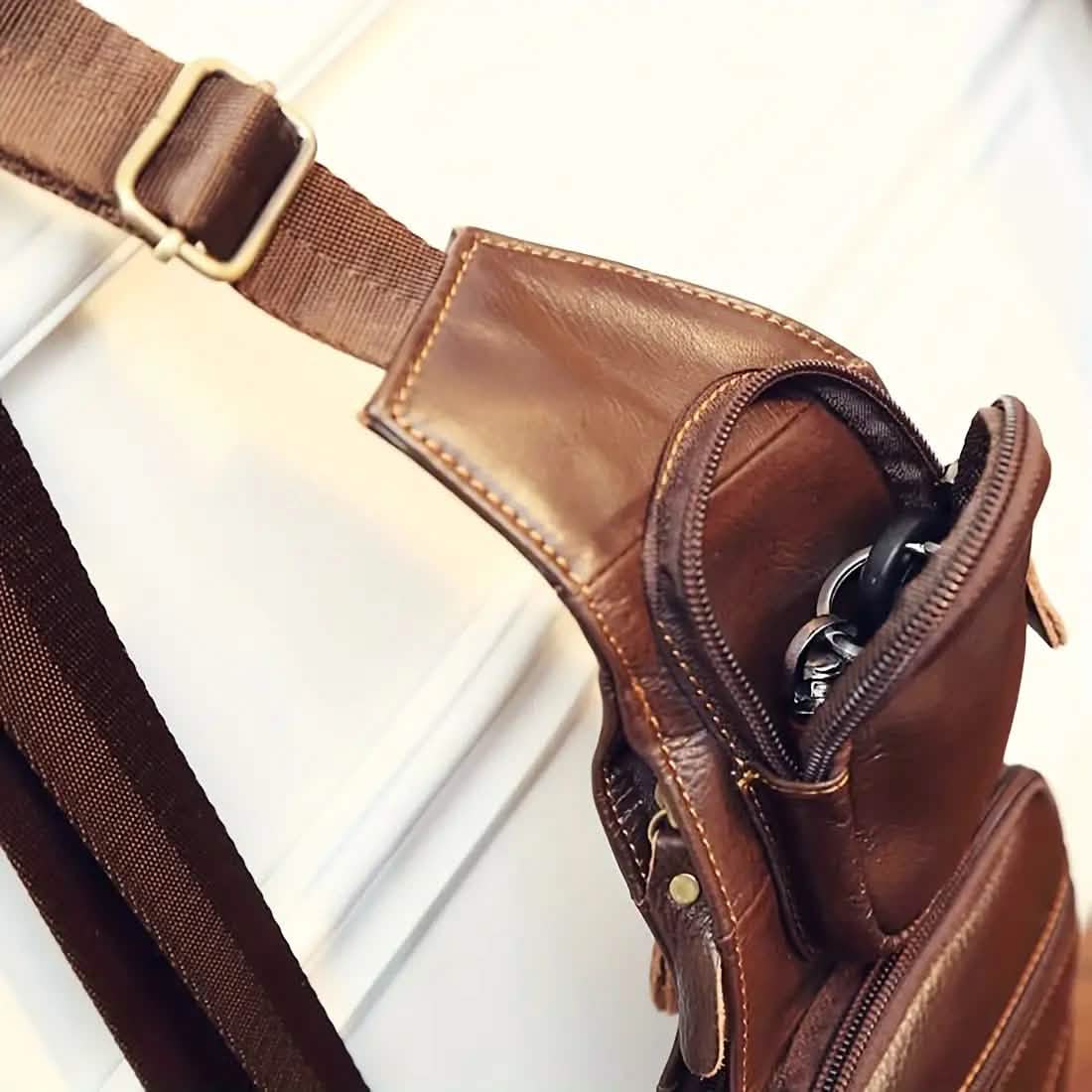 Genuine Leather Crossbody Sling Bag (Unisex) DailySale