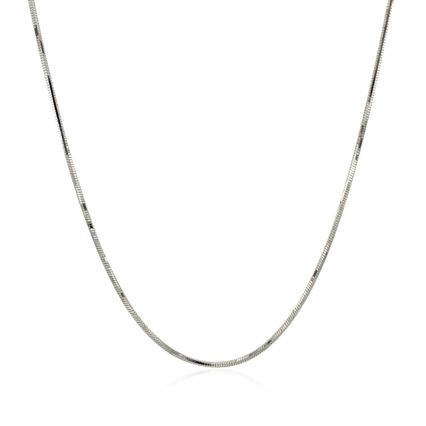 14k White Gold Adjustable Snake Chain 0.85mm Bids.com