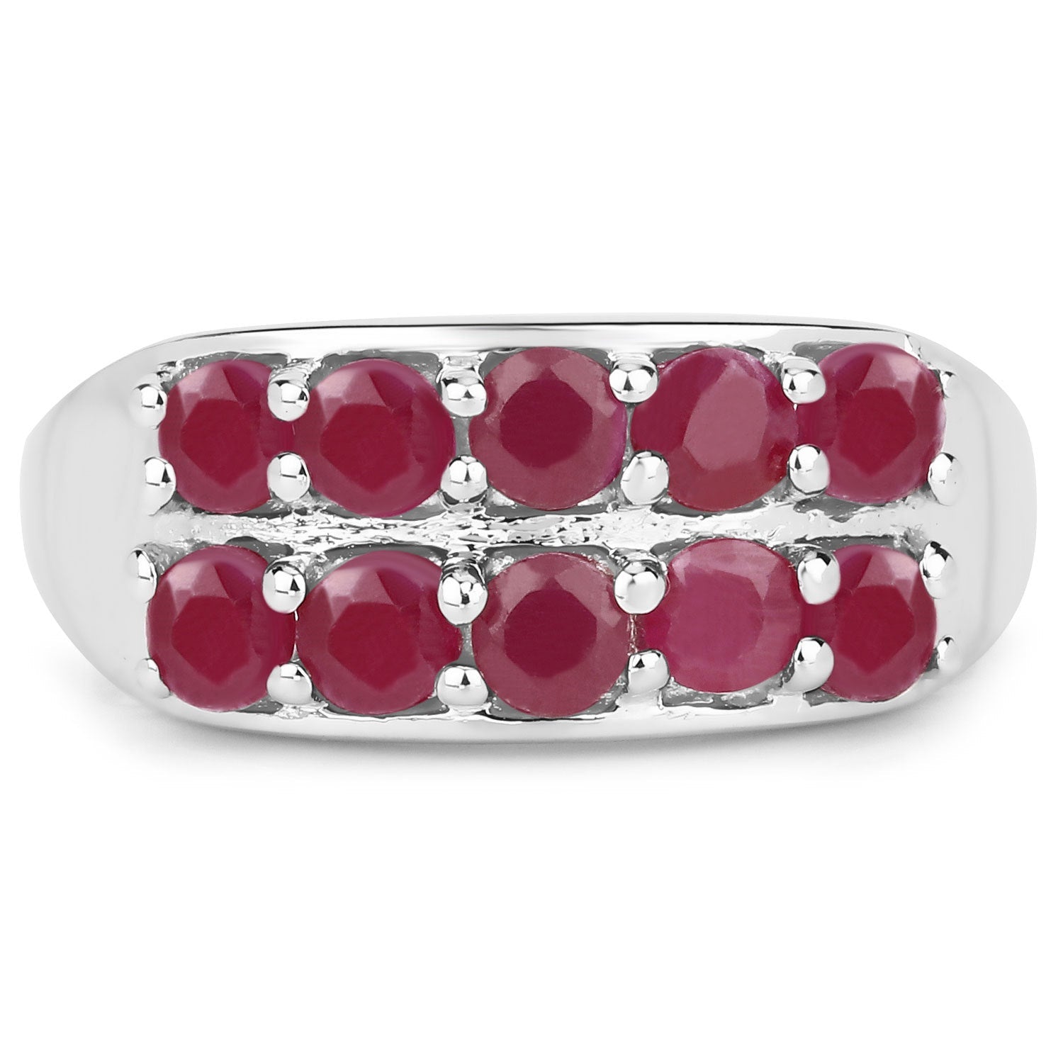 1.30 Carat Genuine Ruby .925 Sterling Silver Ring Bids.com