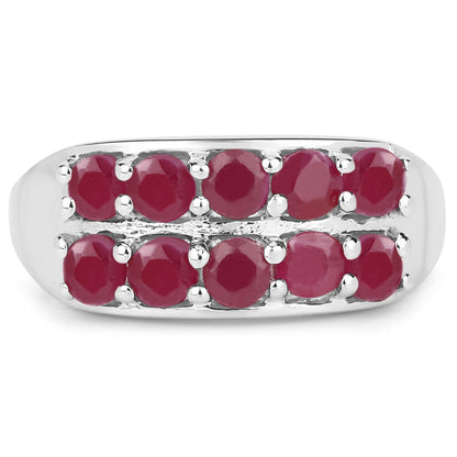 1.30 Carat Genuine Ruby .925 Sterling Silver Ring Bids.com