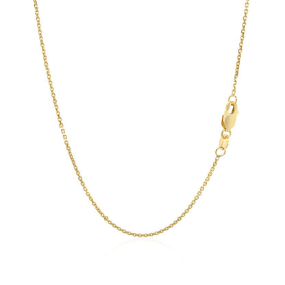 10k Yellow Gold Cable Chain 1.1mm Bids.com