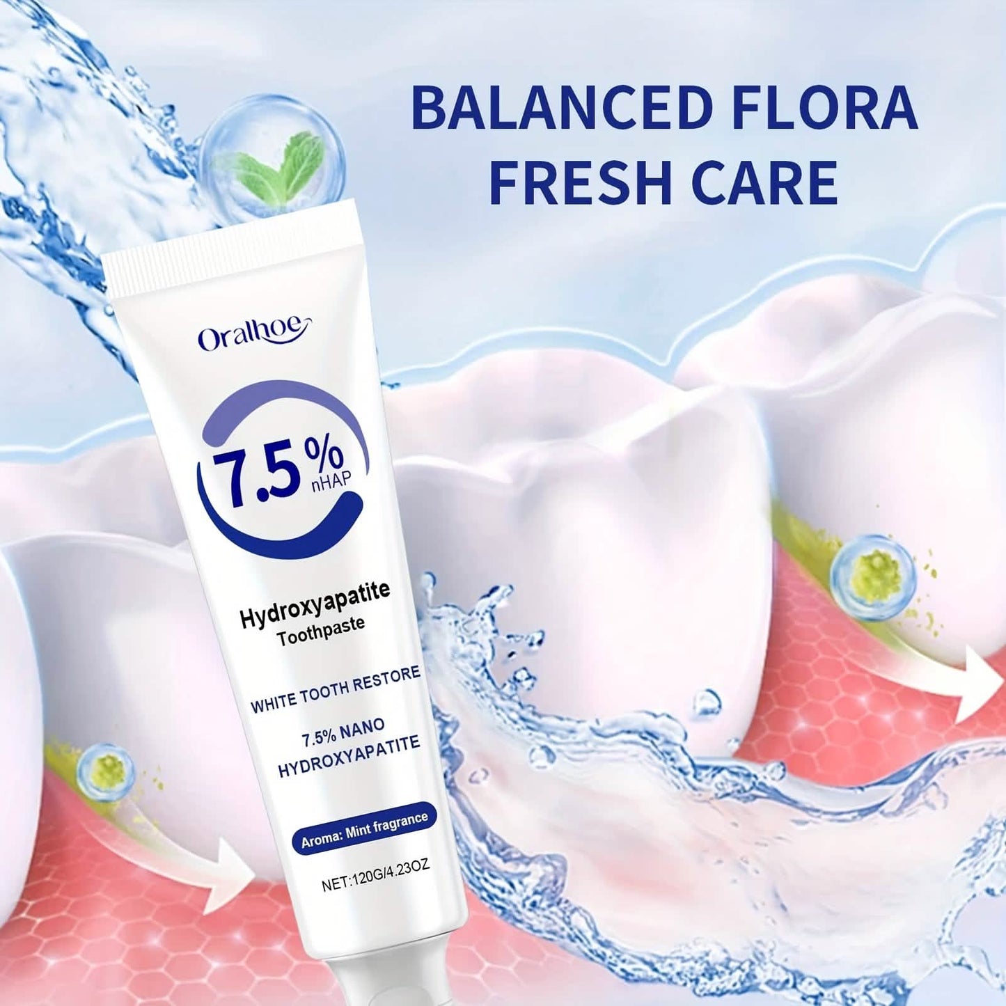 Hydroxyapatite Toothpaste – 7.5% NHAP, Whitening Mint, Gentle Teeth & Mouth Care DailySale