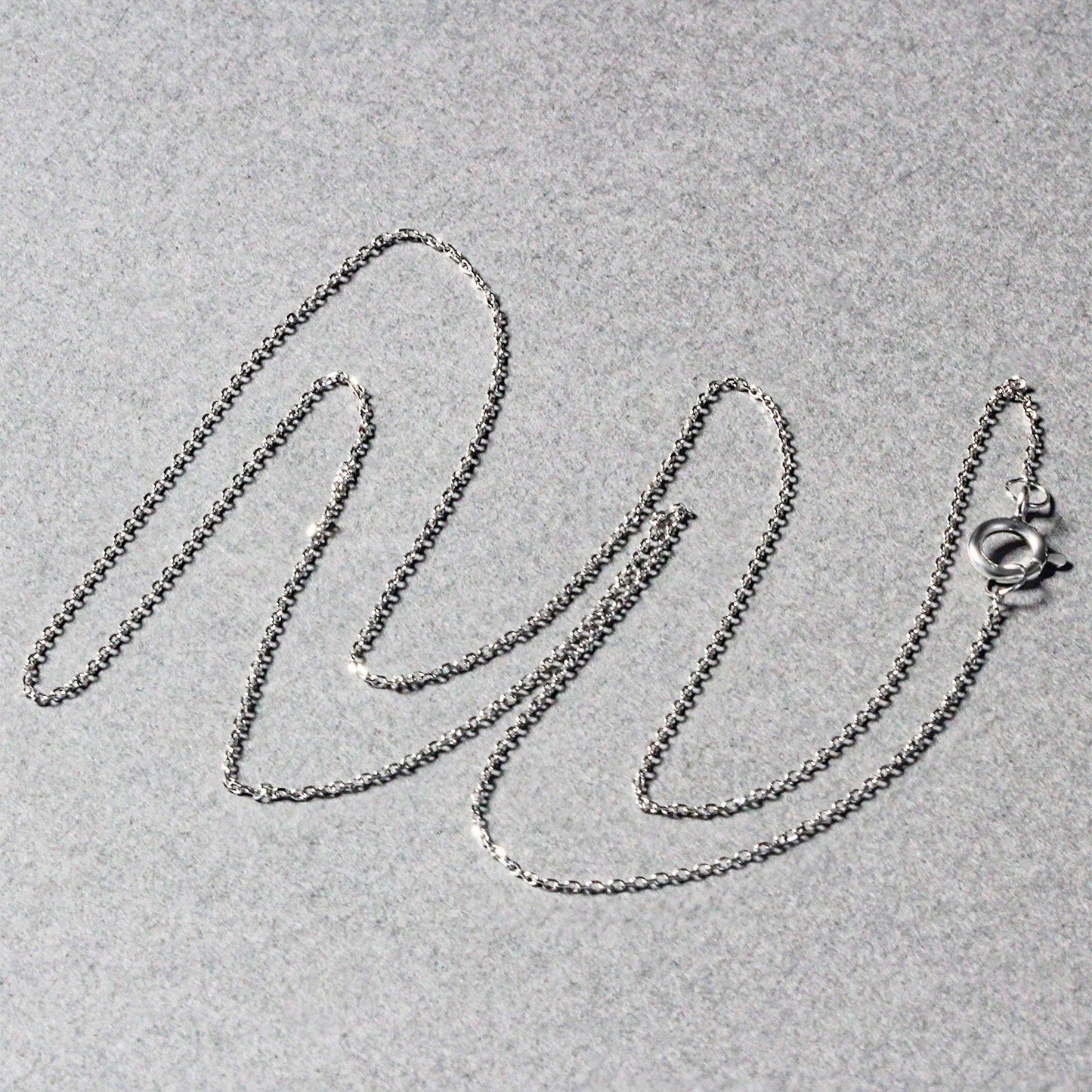 14k White Gold Diamond Cut Cable Link Chain 0.7mm Bids.com