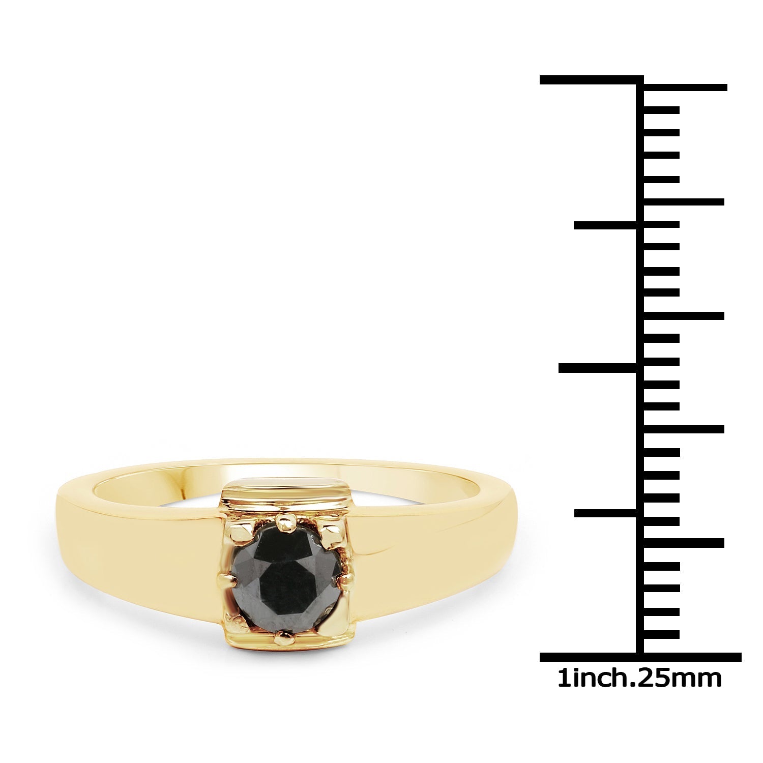 0.50 Carat Genuine Black Diamond .925 Sterling Silver Ring Bids.com