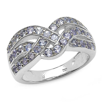 1.26 Carat Genuine Tanzanite .925 Sterling Silver Ring Bids.com