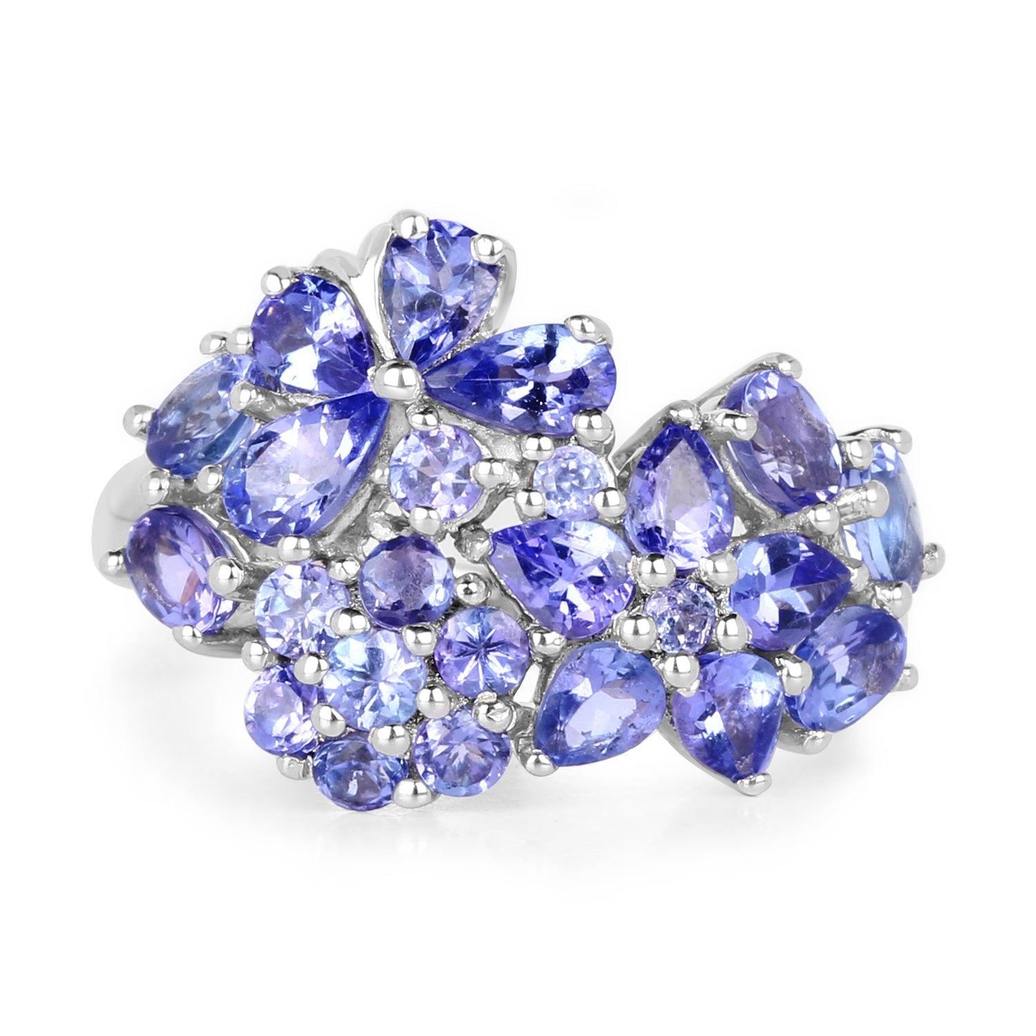 2.88 Carat Genuine Tanzanite .925 Sterling Silver Ring Bids.com
