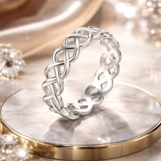 925 Sterling Silver and White Gold 0.5cm Ring Size 6.0 Bids.com