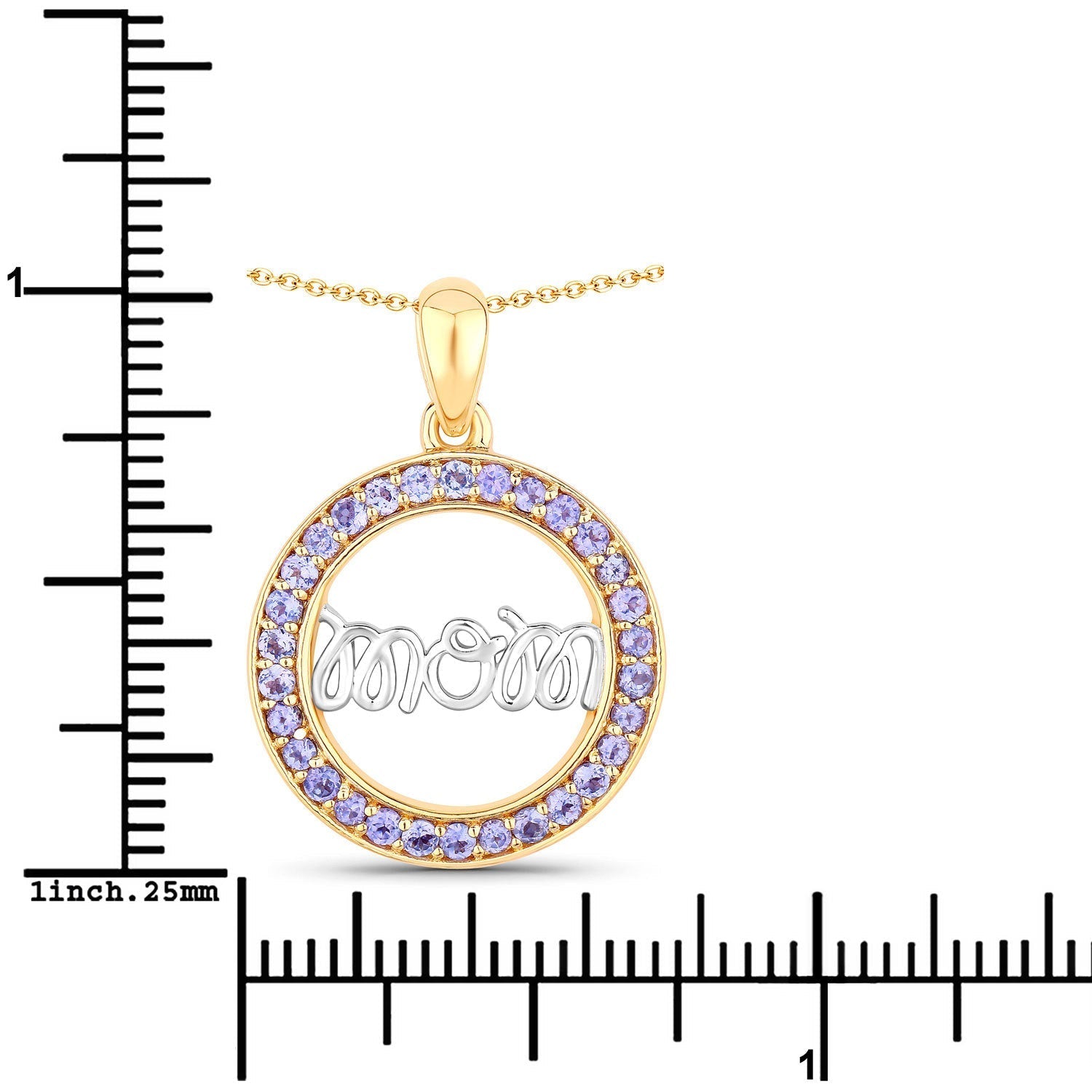 0.64 Carat Genuine Tanzanite .925 Sterling Silver Pendant Bids.com