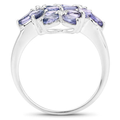 2.89 Carat Genuine Tanzanite .925 Sterling Silver Ring Bids.com