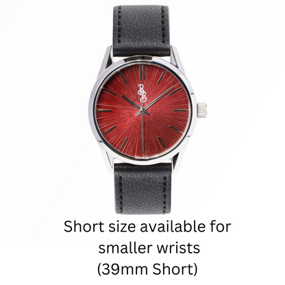 Burgundy Sunburst Watch The Beyond Boring Watch Company