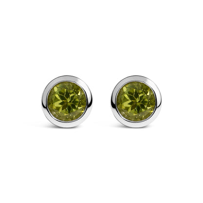 .925 Sterling Silver 6MM Bezel Set Created Purple Amethyst Solitaire Stud Earrings Bids.com