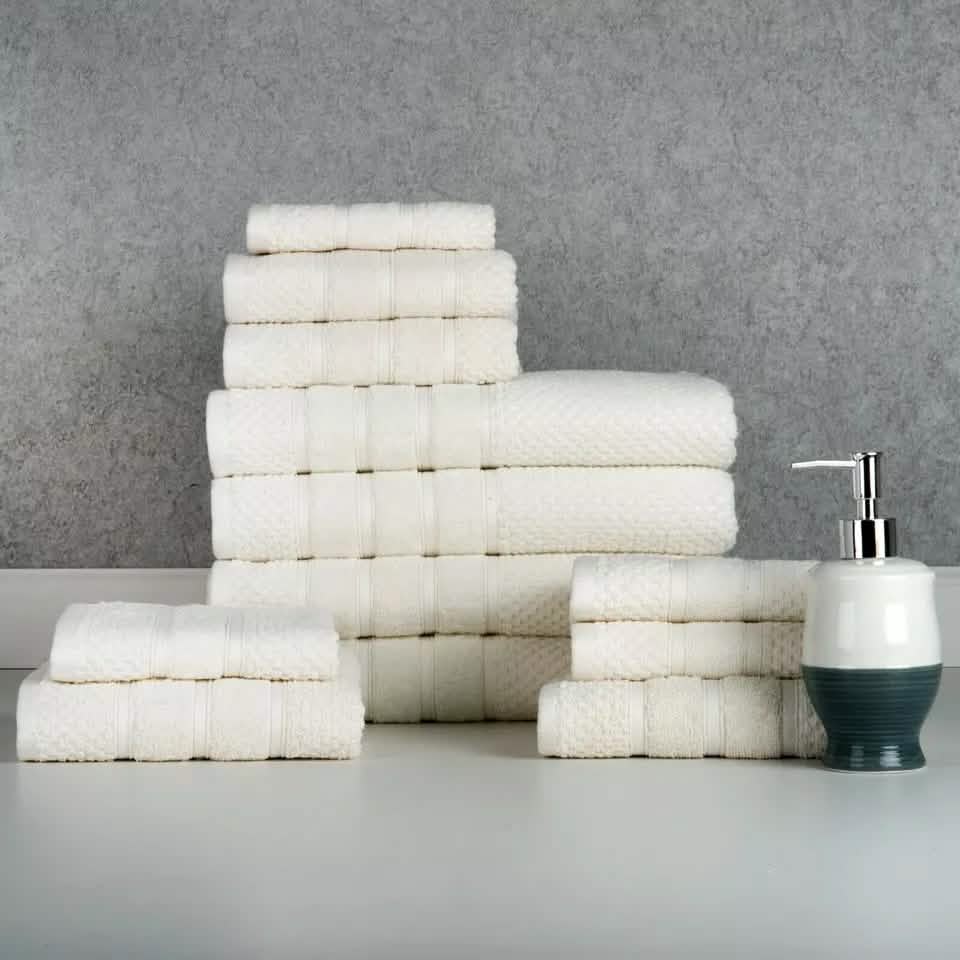12-Piece: Bibb Home Egyptian Cotton Towel Set DailySale