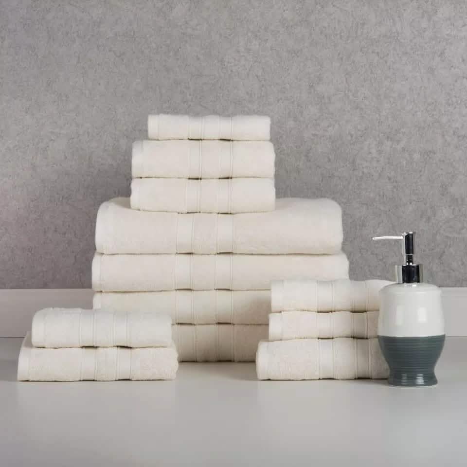 12-Piece: Bibb Home Egyptian Cotton Towel Set DailySale