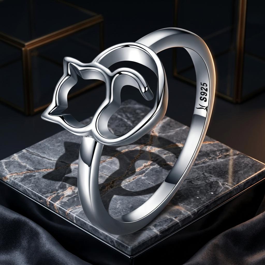 925 Sterling Silver Ring Size 5.0 with Platinum Plating for Women Bids.com