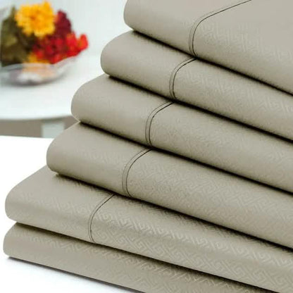 6-Piece: US Army Embossed Greek Key Sheet Set DailySale