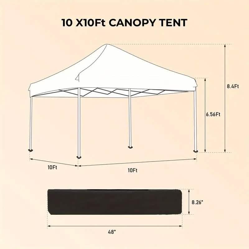 Outdoor 10X10 Ft. Pop Up Gazebo Canopy Tent with Removable Sidewall with Zipper DailySale
