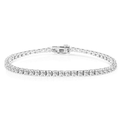 14K White Gold 5.00 Cttw Prong Set Lab Grown Round Diamond Classic Tennis Bracelet (F-G Color, VS2-SI1 Clarity) - 7.25" Bids.com