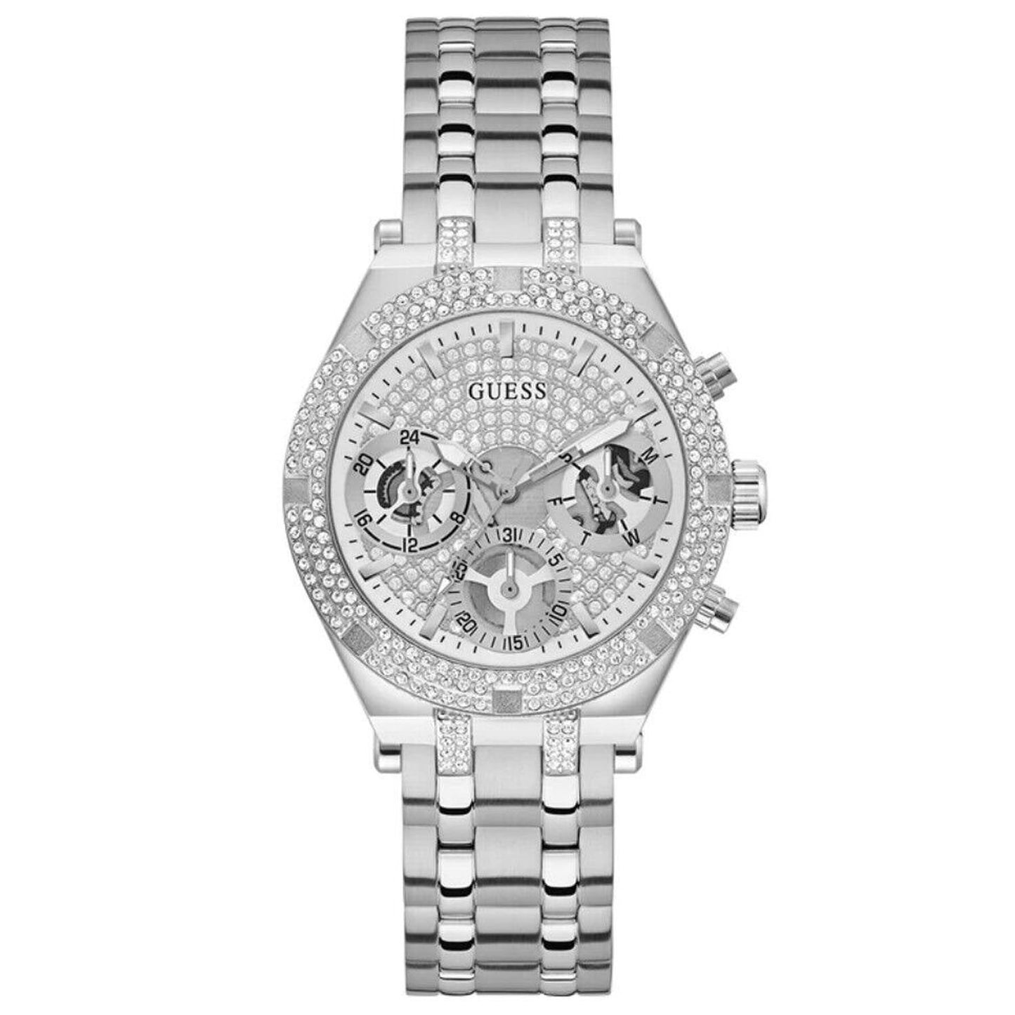 Guess Women's Silver Tone Multi-function Bids.com