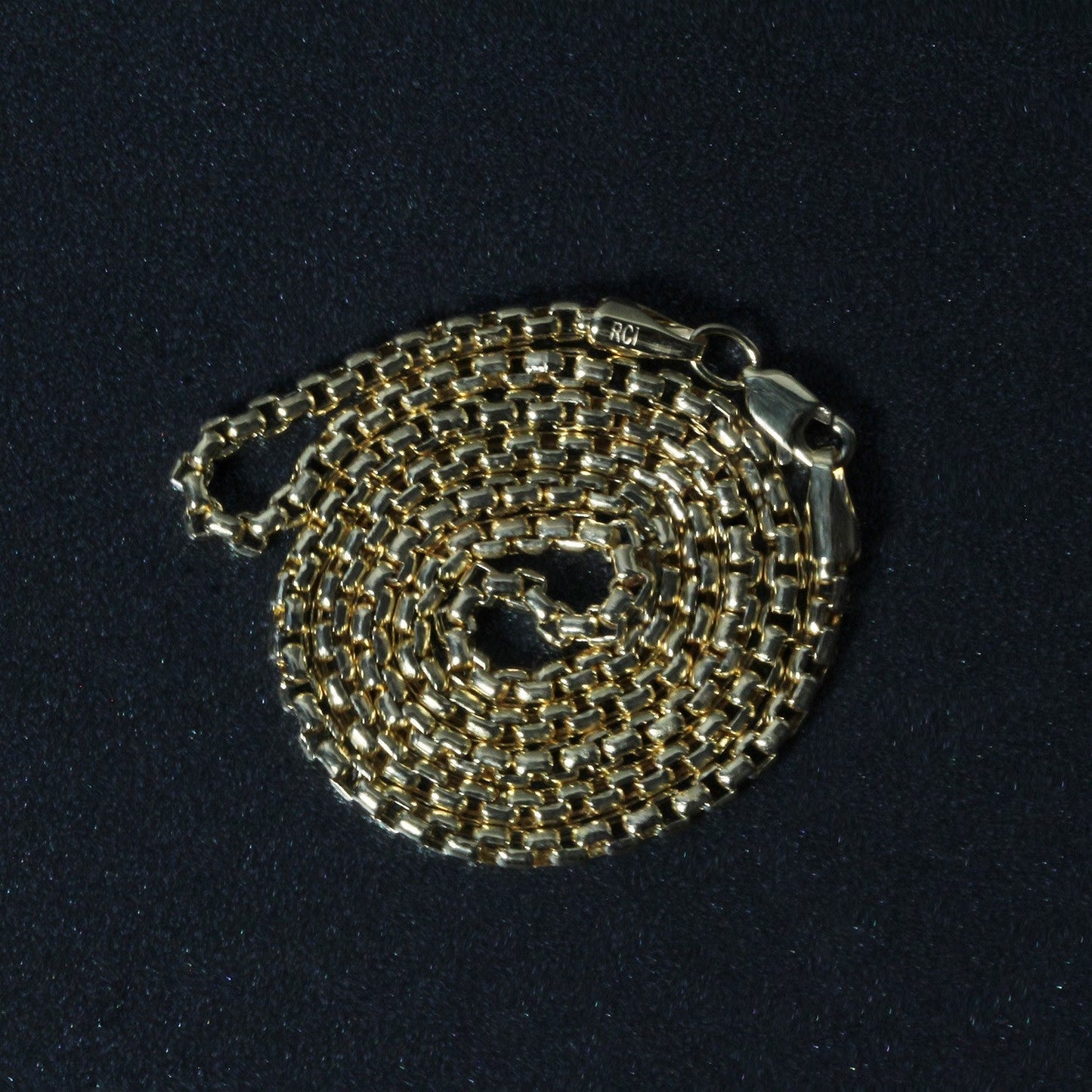 2.4mm 14k Yellow Gold Round Box Chain Bids.com