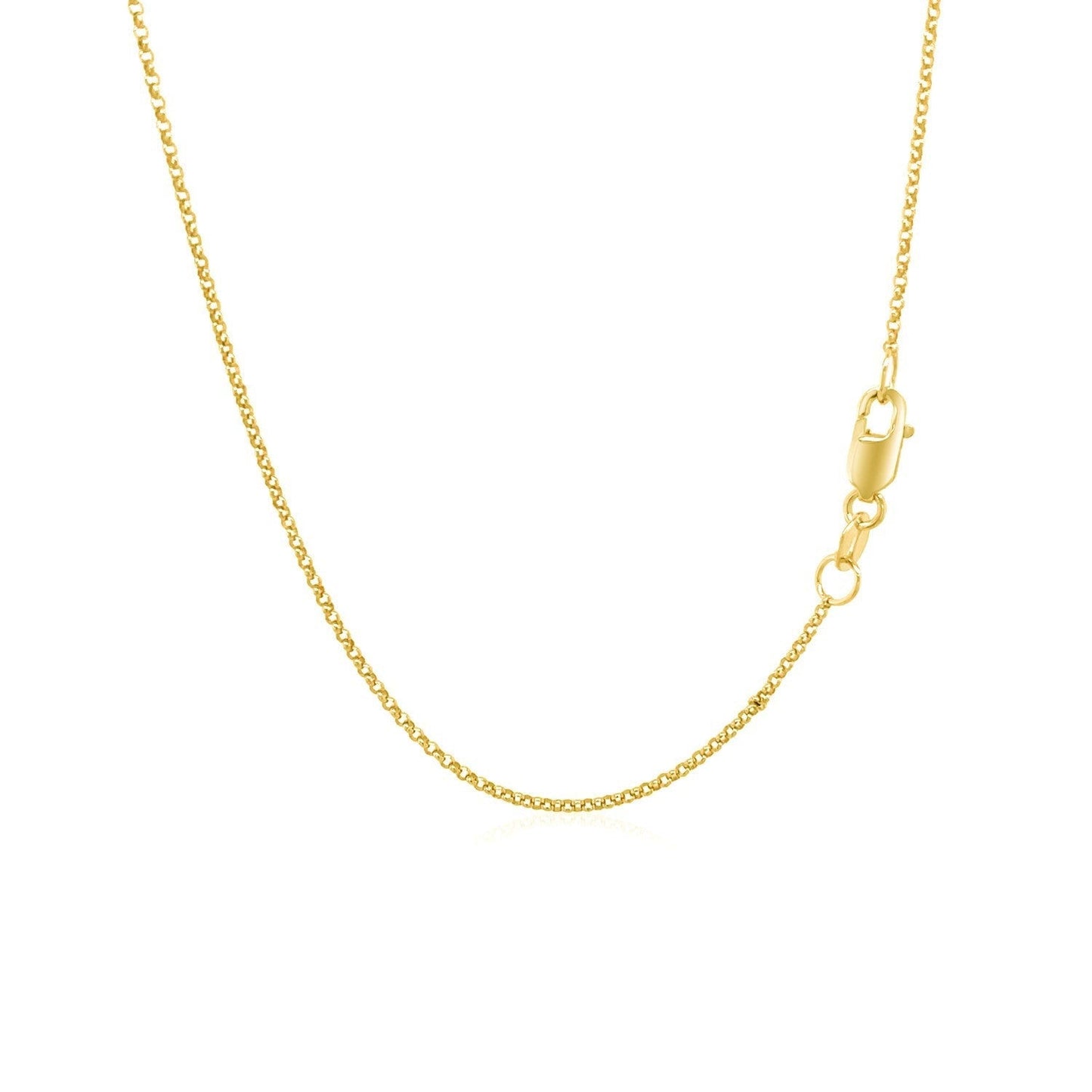 14k Yellow Gold Diamond Cut Rolo Chain 1.1mm Bids.com