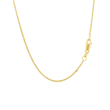 14k Yellow Gold Diamond Cut Rolo Chain 1.1mm Bids.com