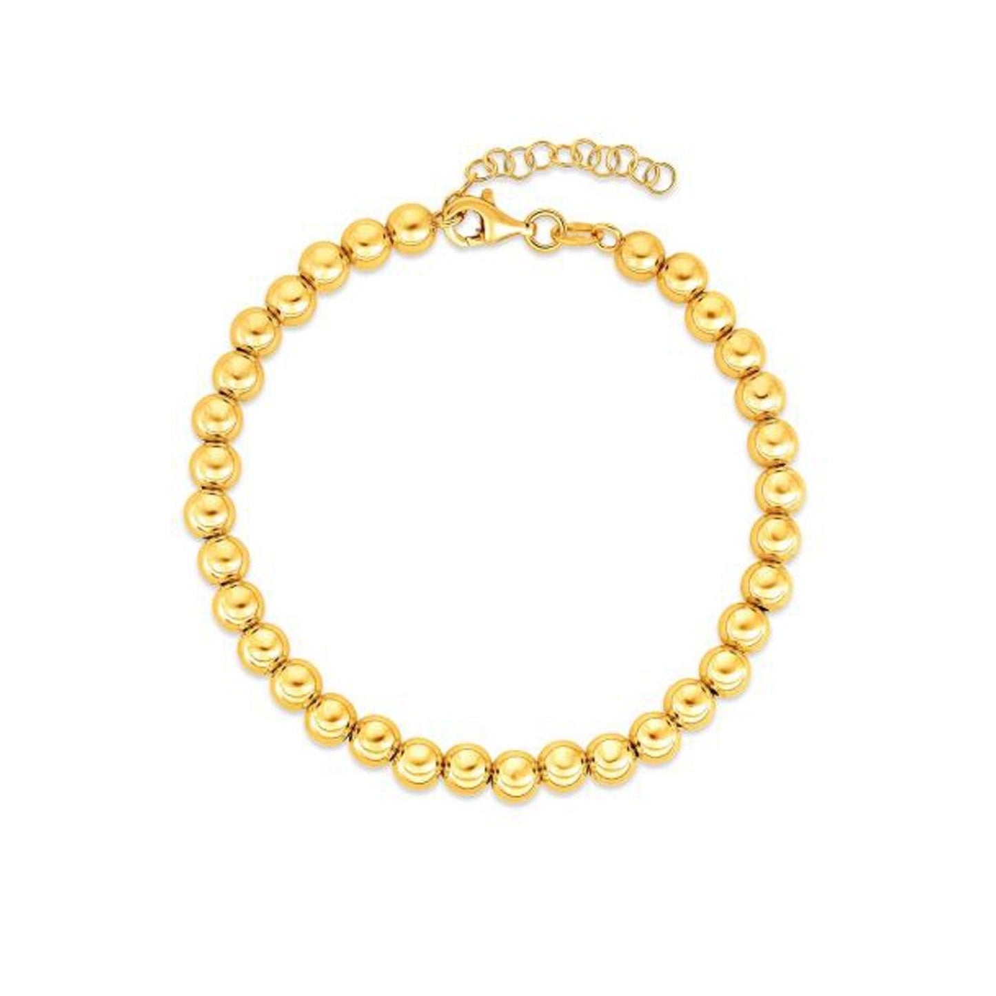 14k Yellow Gold Bead Chain Necklace(5mm) Bids.com