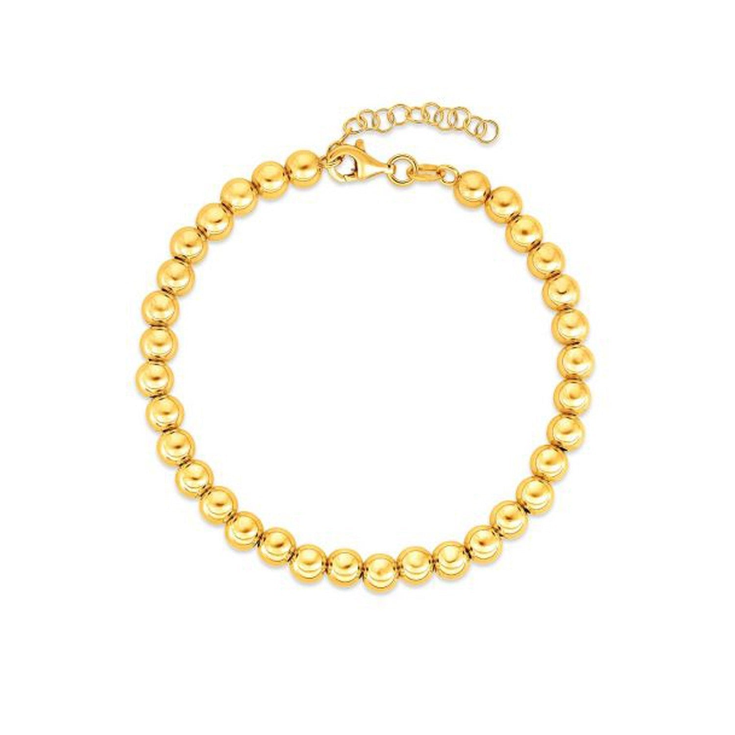 14k Yellow Gold Bead Chain Necklace(5mm) Bids.com