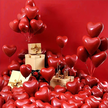 30pcs Red Heart Balloons – Party & Home Decor Set DailySale