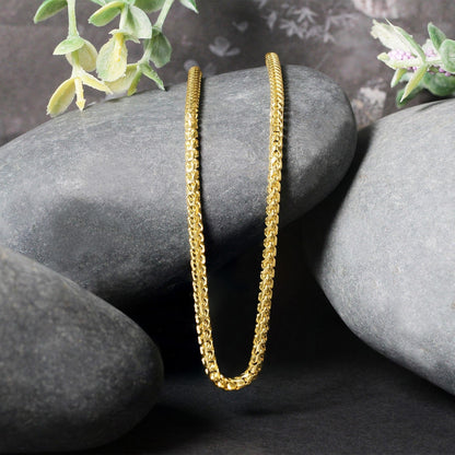 2.7mm 14k Yellow Solid Gold Diamond Cut Round Franco Chain Bids.com