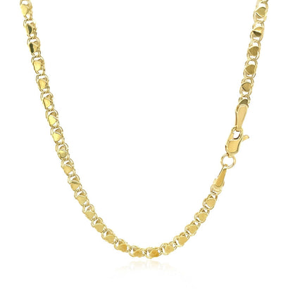 2.9mm 14k Yellow Gold Heart Chain Bids.com