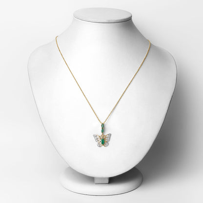 0.72 Carat Genuine Emerald and White Zircon .925 Sterling Silver Pendant Bids.com