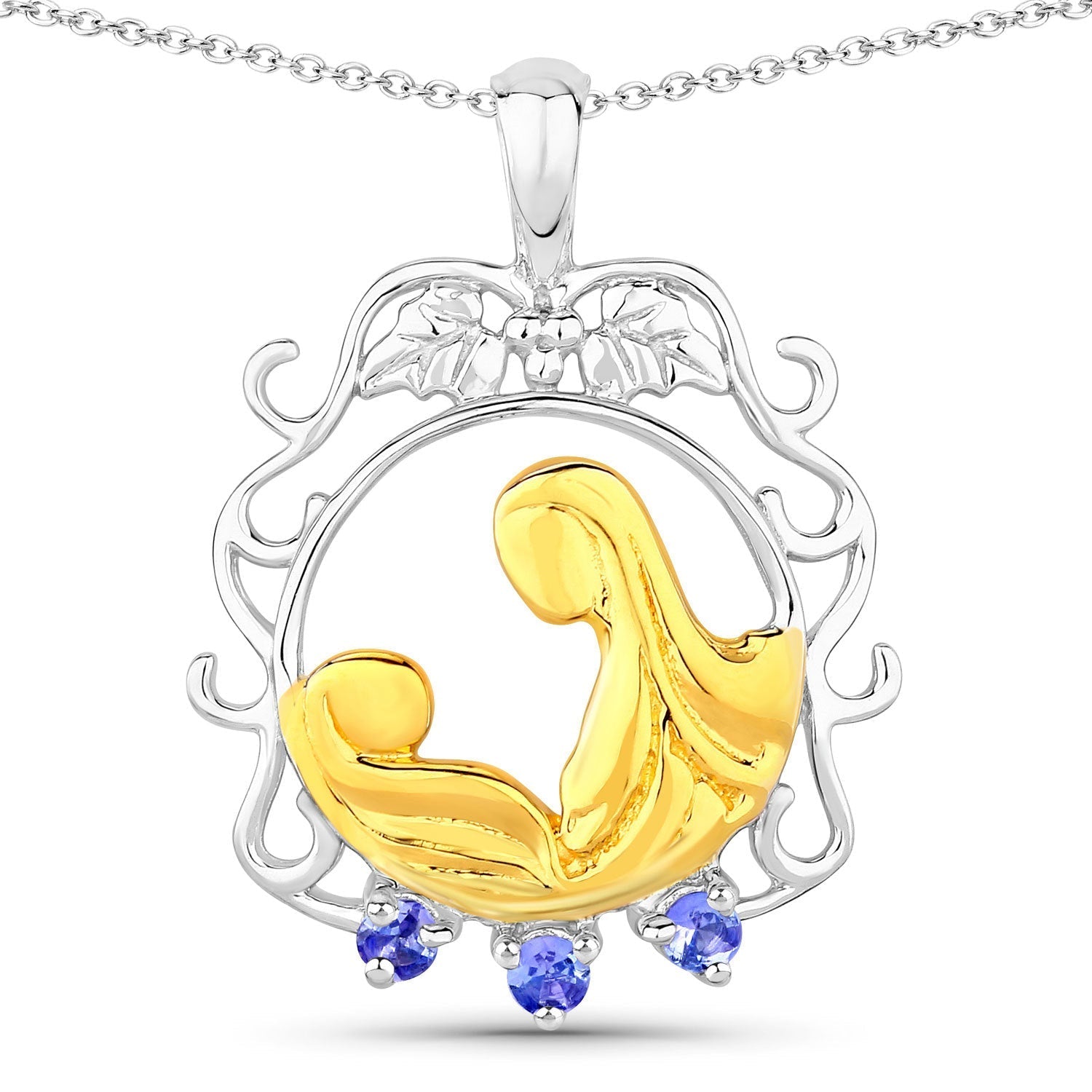 0.11 Carat Genuine Tanzanite .925 Sterling Silver Pendant Bids.com