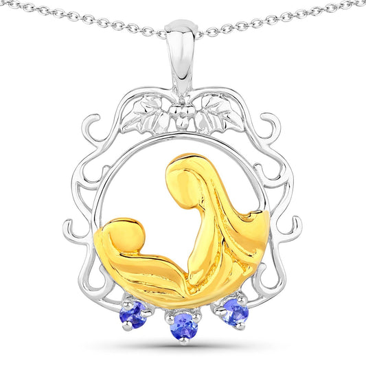 0.11 Carat Genuine Tanzanite .925 Sterling Silver Pendant Bids.com