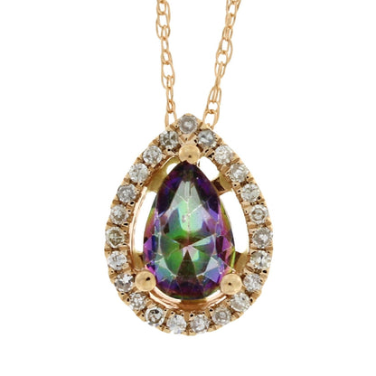 Treated Topaz Diamond Fashion Pendants 14KT Rose Gold Bids.com