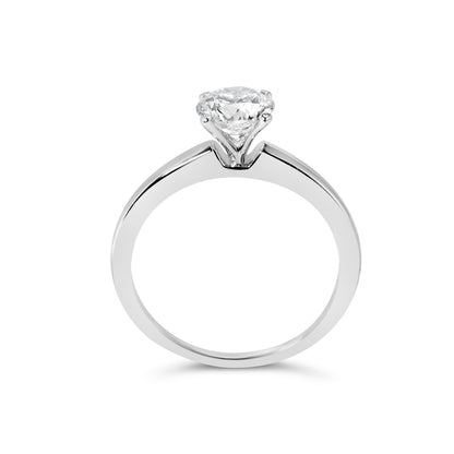 14K White Gold 1.0 Cttw Round Lab Grown Diamond 4 Prong Solitaire Engagement Ring (F-G Color, VS2-SI1 Clarity) - Ring Size 7 Bids.com