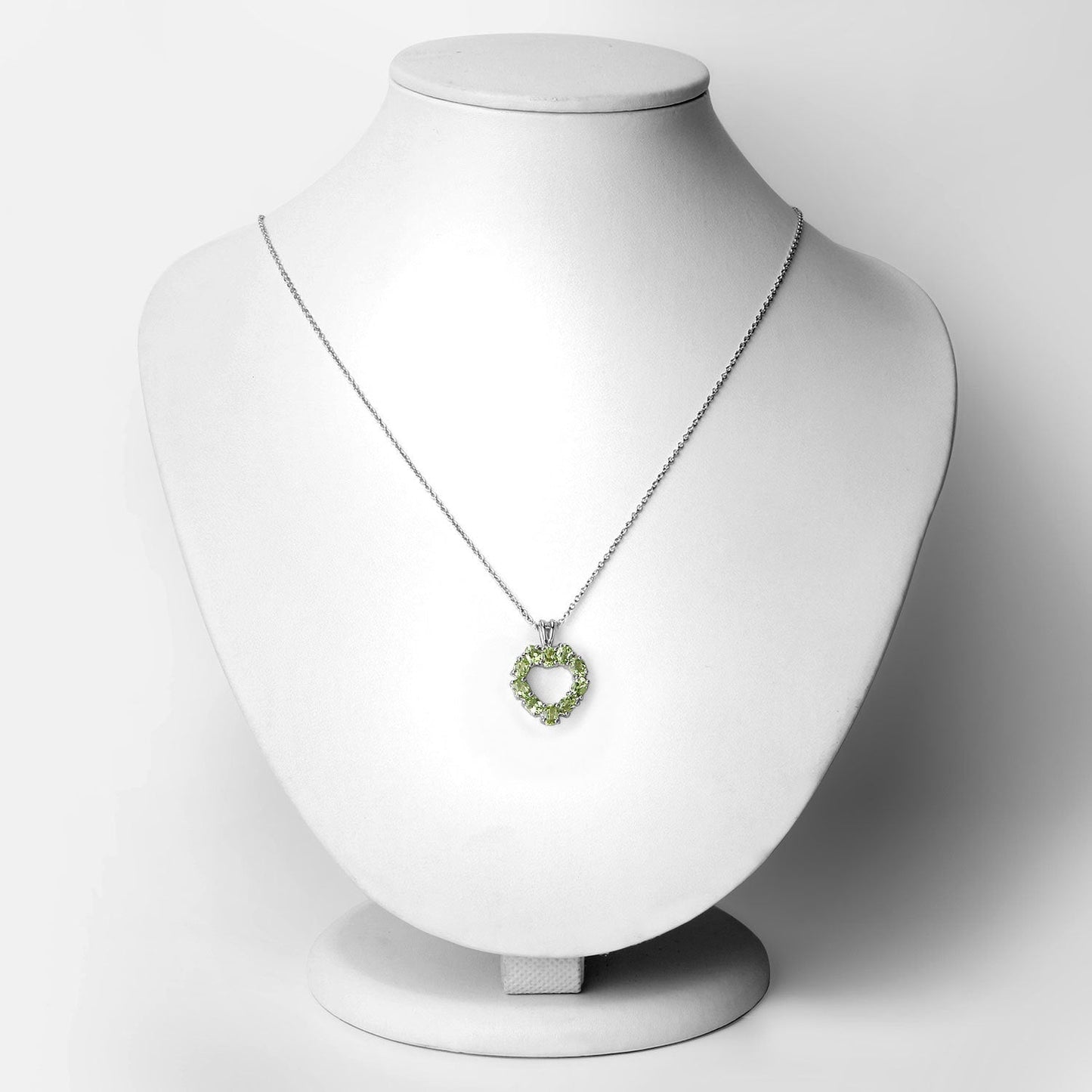 1.70 Carat Genuine Peridot .925 Sterling Silver Pendant Bids.com