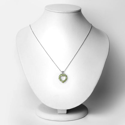 1.70 Carat Genuine Peridot .925 Sterling Silver Pendant Bids.com
