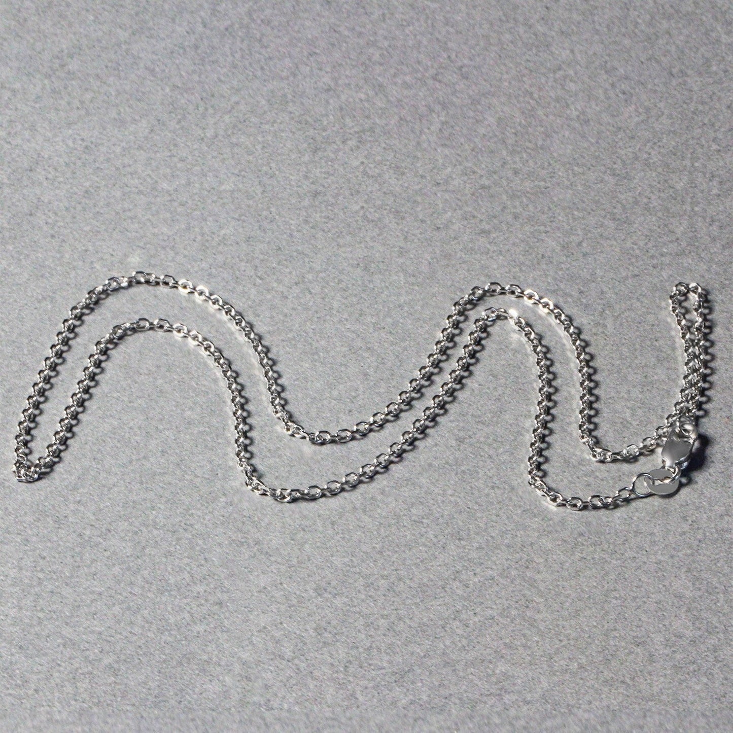 14k White Gold Diamond Cut Cable Link Chain 1.5mm Bids.com