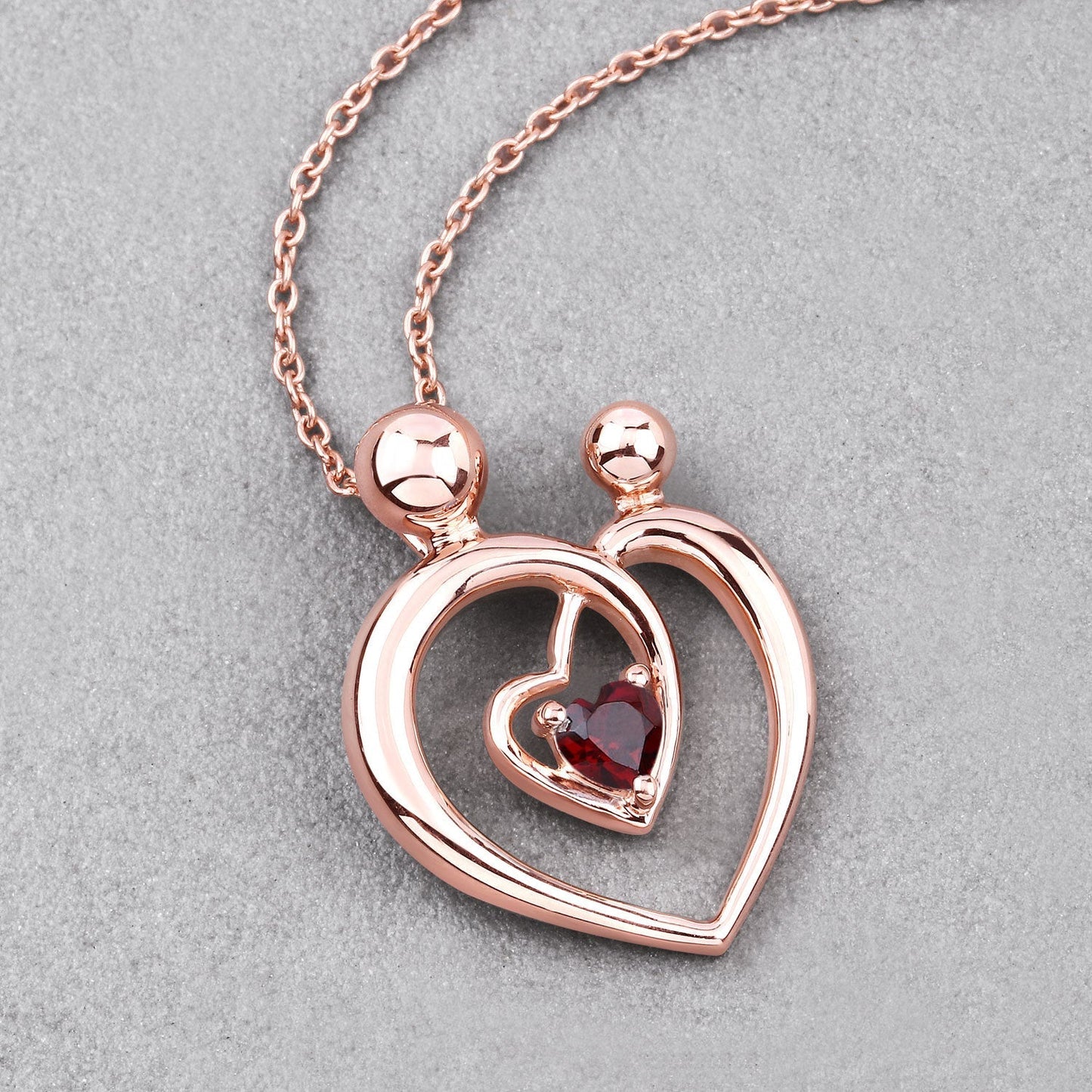 0.32 Carat Genuine Garnet .925 Sterling Silver Pendant Bids.com