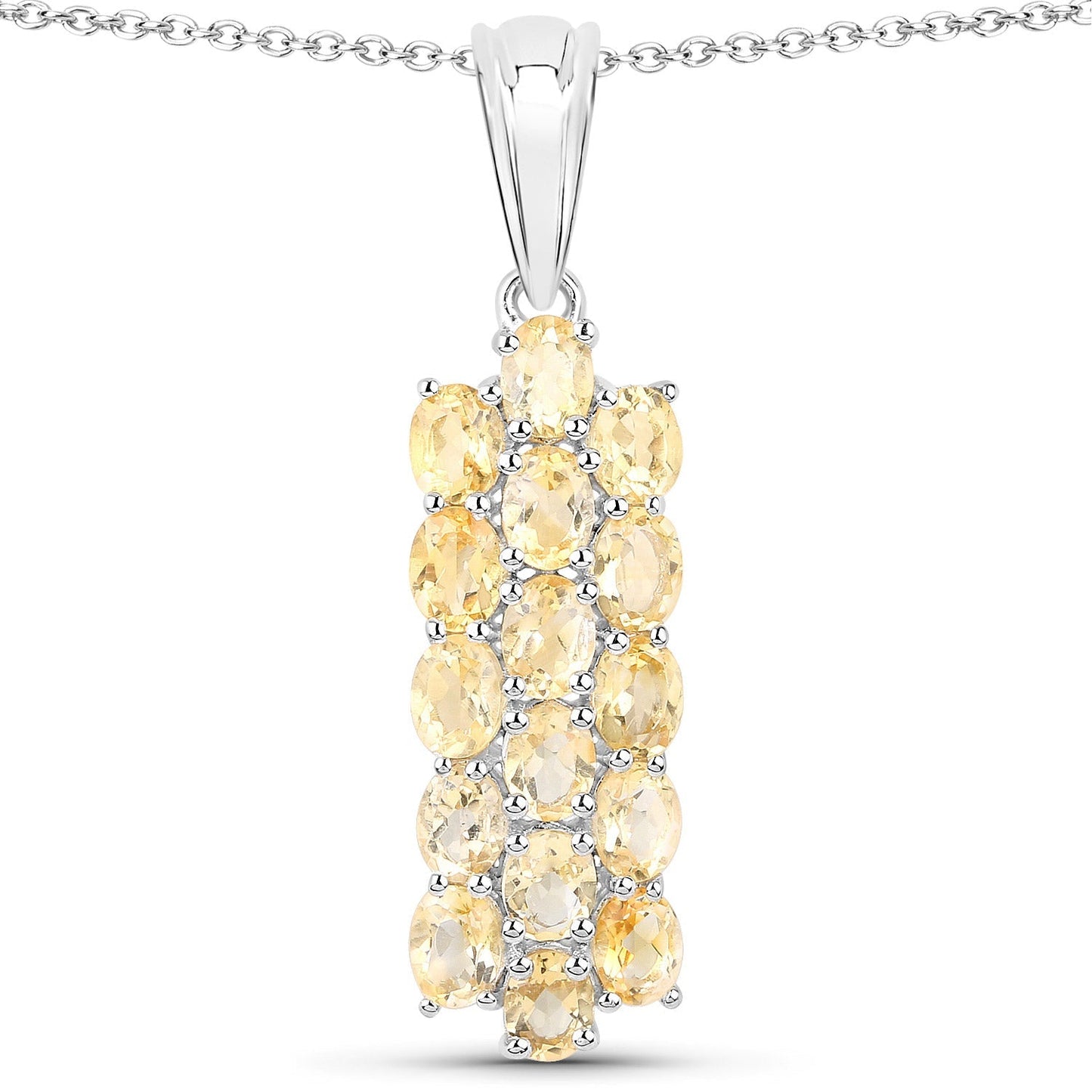 8.32 Carat Genuine Citrine .925 Sterling Silver 3 Piece Jewelry Set (Ring, Earrings, and Pendant w/ Chain) Bids.com