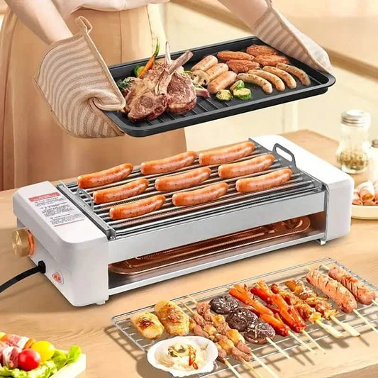 4-in-1 Multifunctional Sausage Grill – Non-Stick, Adjustable Temp, Removable Pan, Kitchen & Dorm Use DailySale
