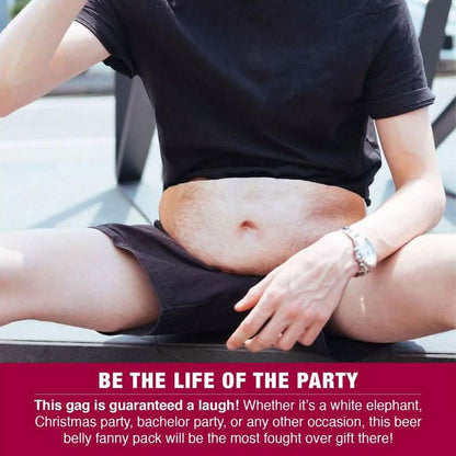 3D Beer Belly Waist Pocket Fanny Pack and Top Prank Gag Gift Travel Carry Pouch DailySale