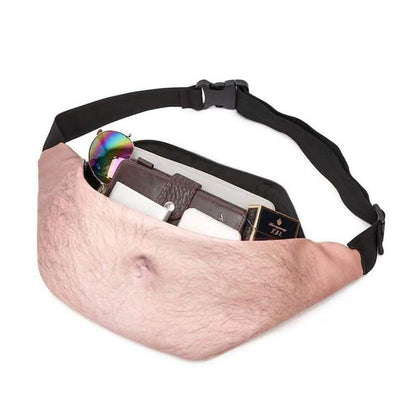 3D Beer Belly Waist Pocket Fanny Pack and Top Prank Gag Gift Travel Carry Pouch DailySale
