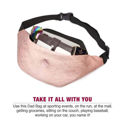 3D Beer Belly Waist Pocket Fanny Pack and Top Prank Gag Gift Travel Carry Pouch DailySale