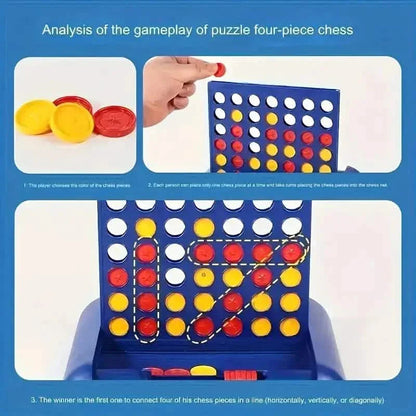 3D Classic A Row Chess, Foldable Board Line Up 4 Game DailySale